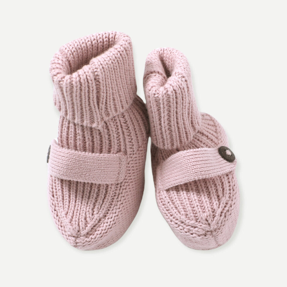 Milan Earthy Sweater Knit Baby Booties (Organic Cotton) by Viverano Organic Baby