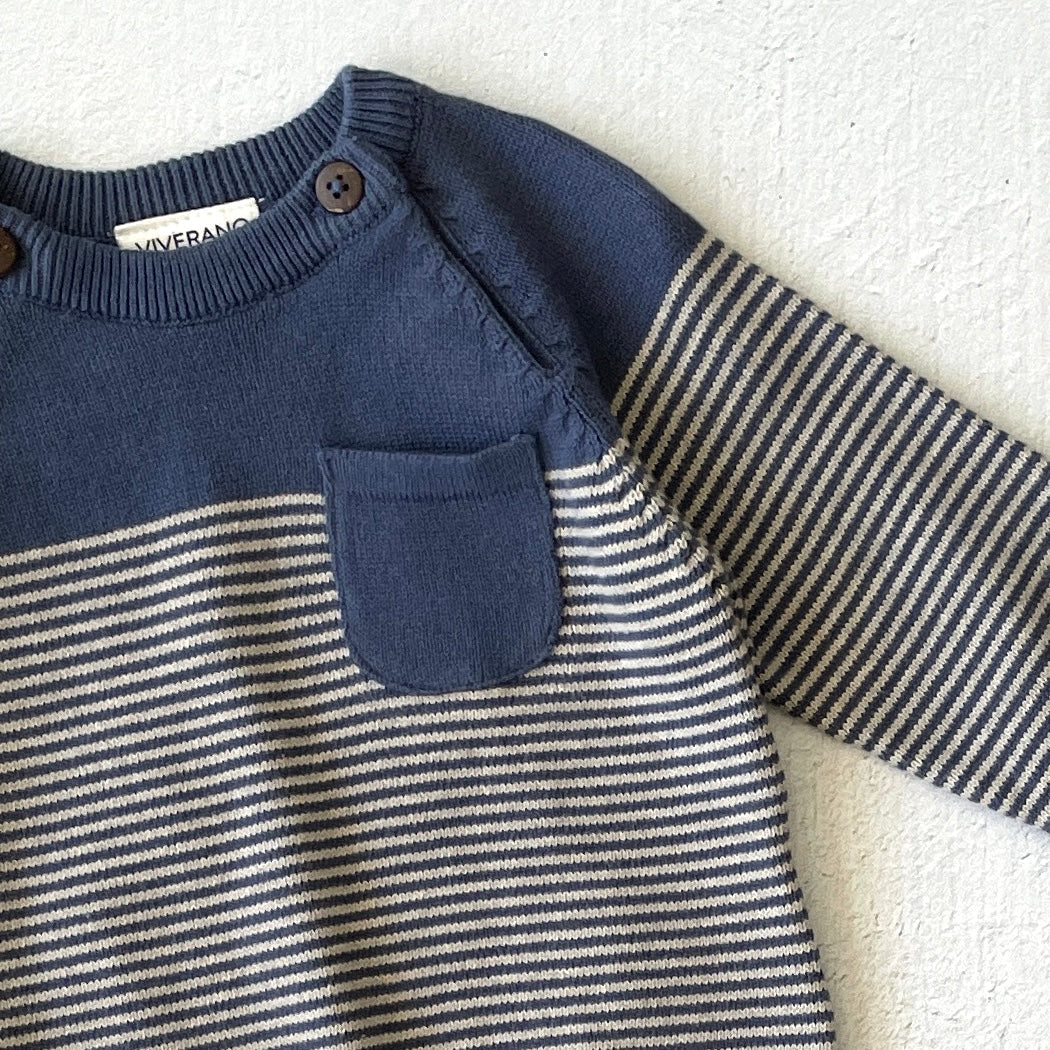 Milan Earthy Baby Raglan Pullover Top Sweater Knit (Organic Cotton) Viverano Organic Baby