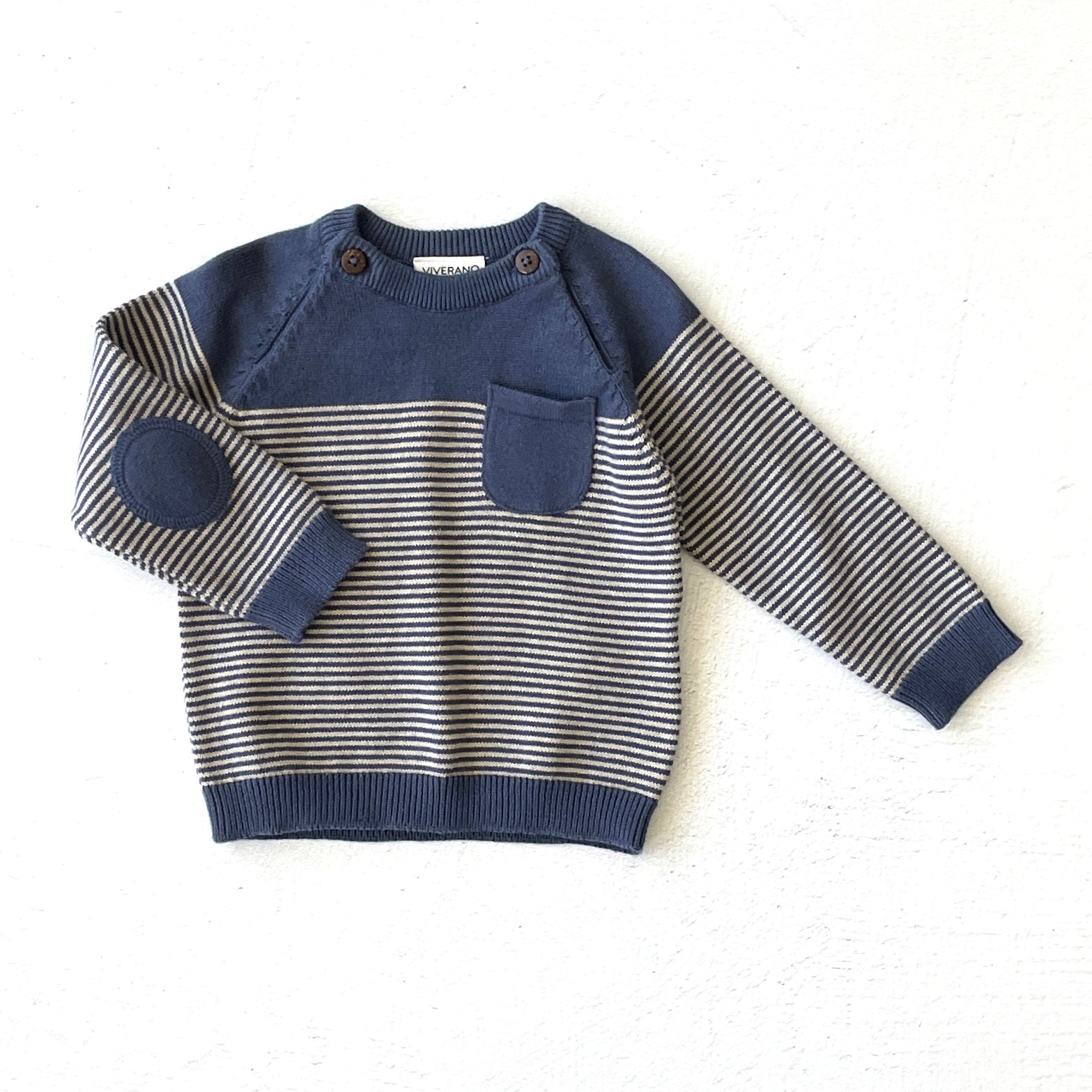 Milan Earthy Baby Raglan Pullover Top Sweater Knit (Organic Cotton) Viverano Organic Baby