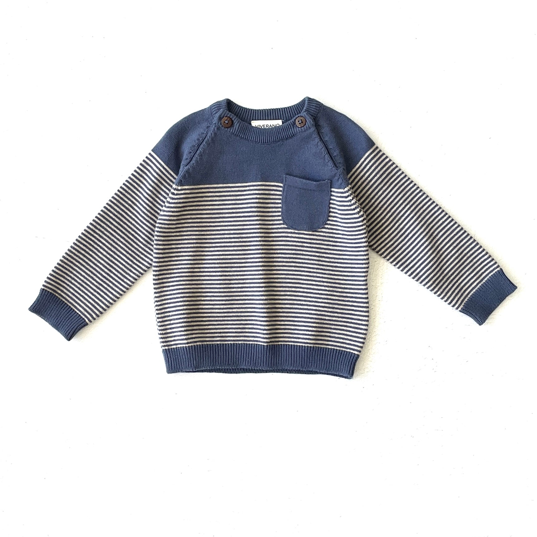 Milan Earthy Baby Raglan Pullover Top Sweater Knit (Organic Cotton) Viverano Organic Baby