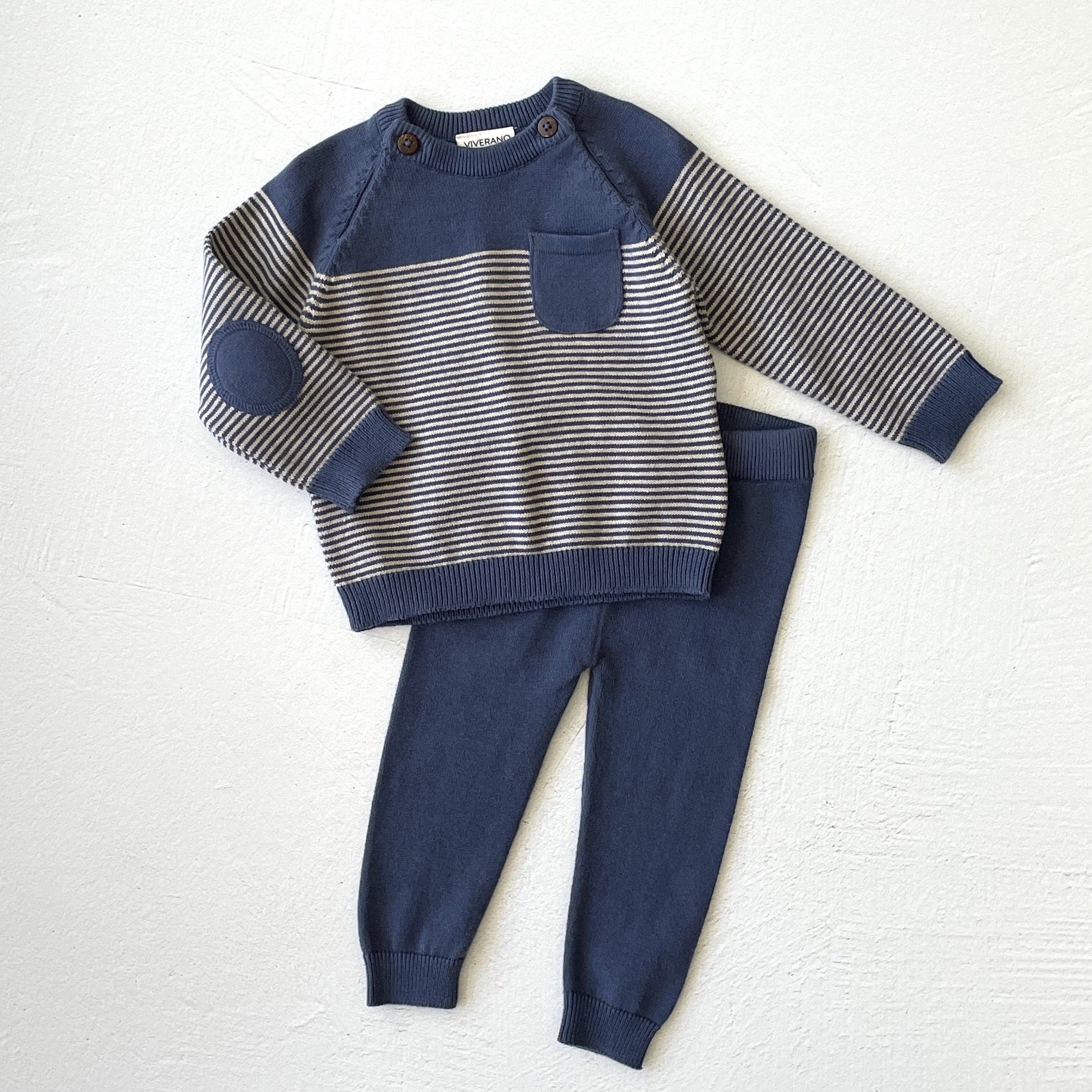 Milan Earthy Baby Raglan Pullover Top Sweater Knit (Organic Cotton) Viverano