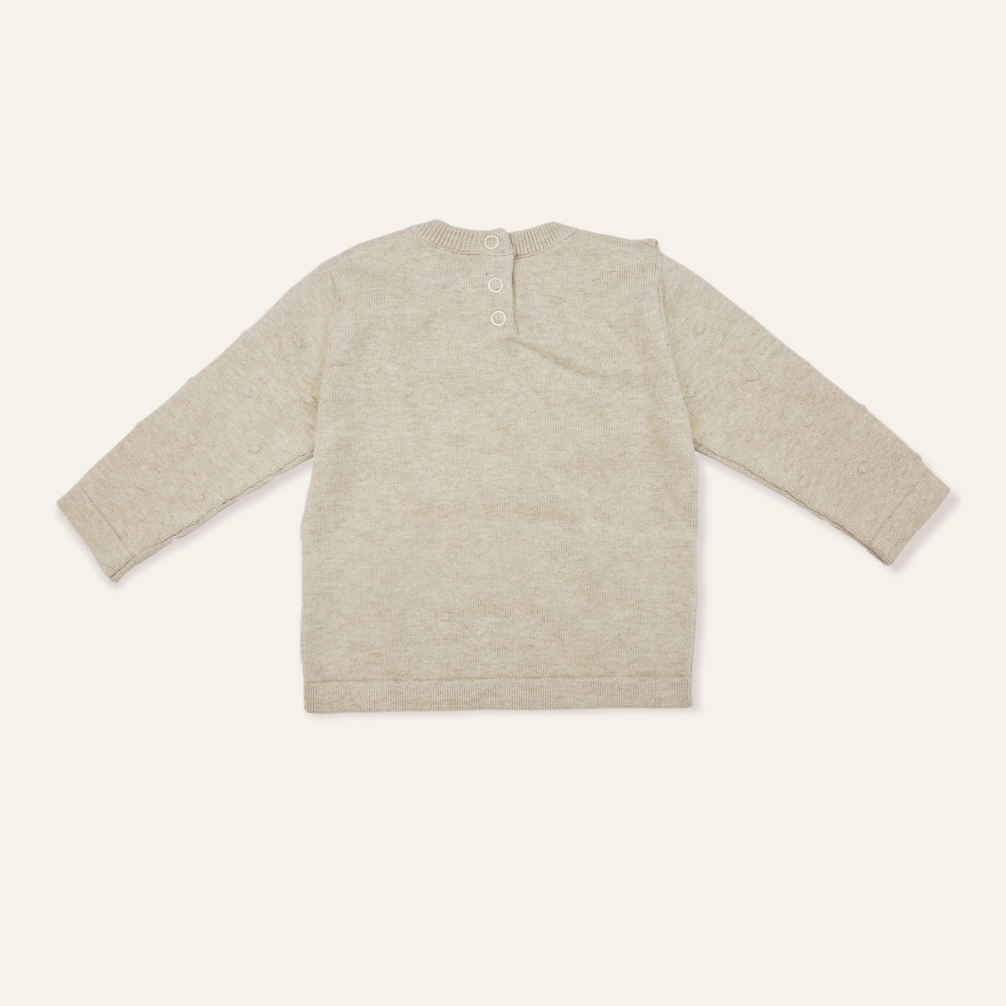 Milan Earthy Ruffle Bobble Baby Pullover Top (Organic Cotton) 2 Colors