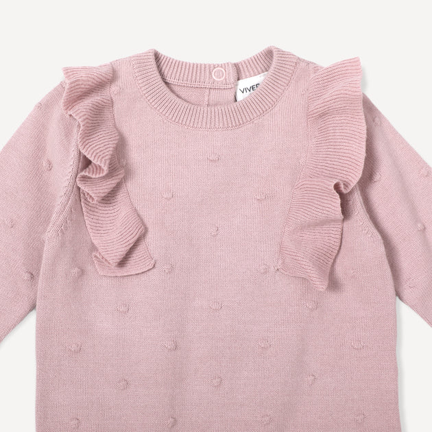 Milan Earthy Ruffle Bobble Baby Pullover Top (Organic Cotton) - 2 Colo ...