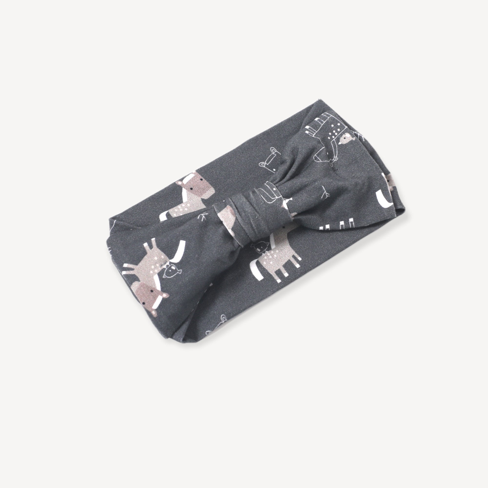 Horse & Bird Bow Stretch Headband (Organic Cotton)