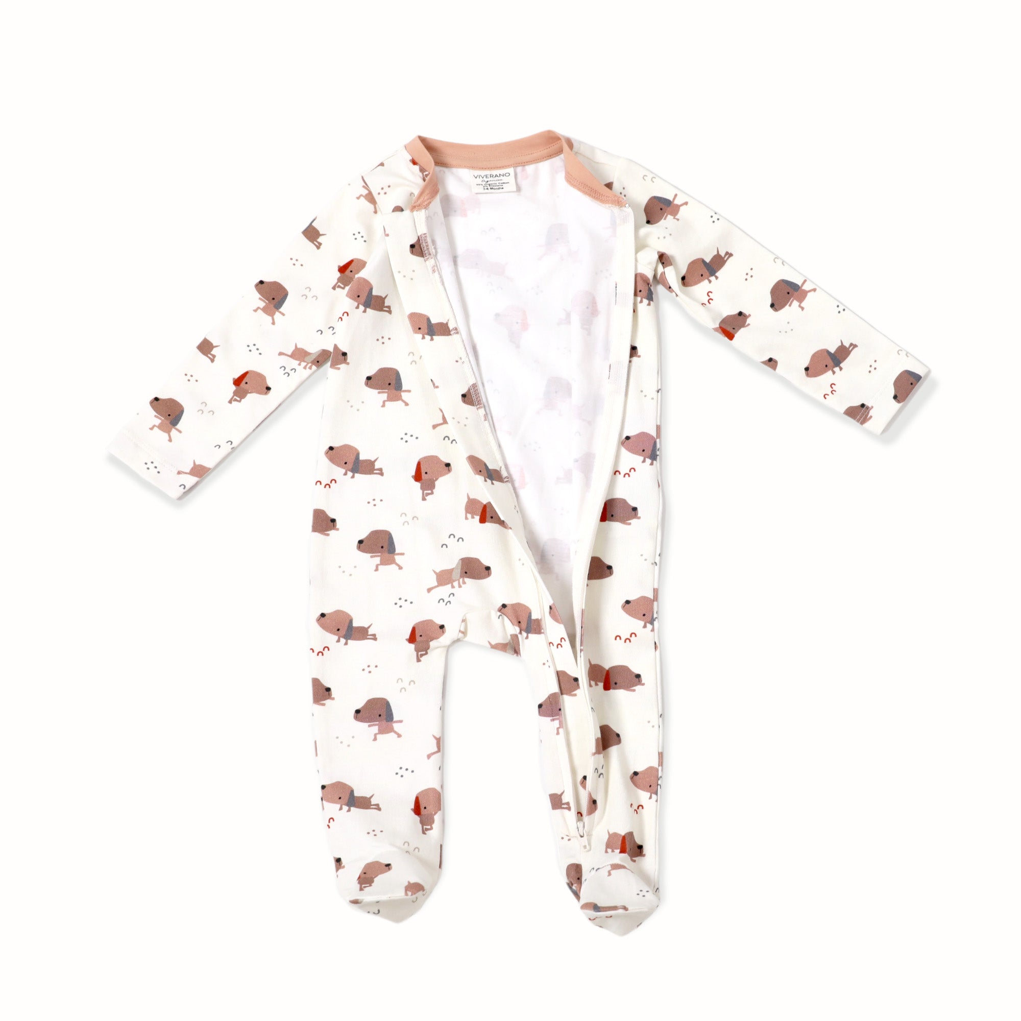 Yoga Dog Baby Zipper Footie Coverall (Organic Cotton)