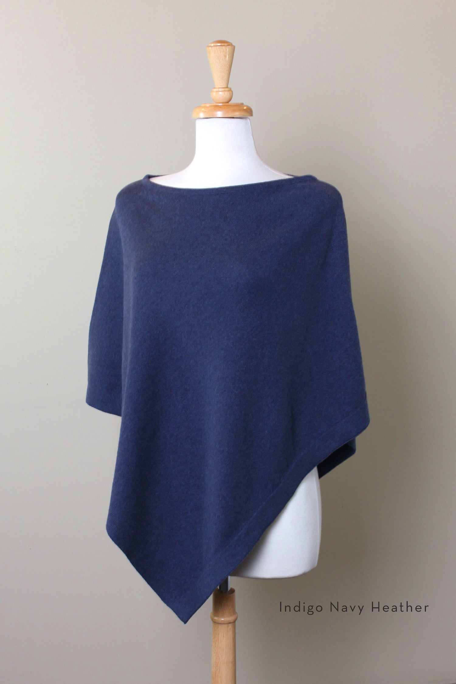 Loving Thread Organic Cotton Knit Poncho Wrap by Viverano