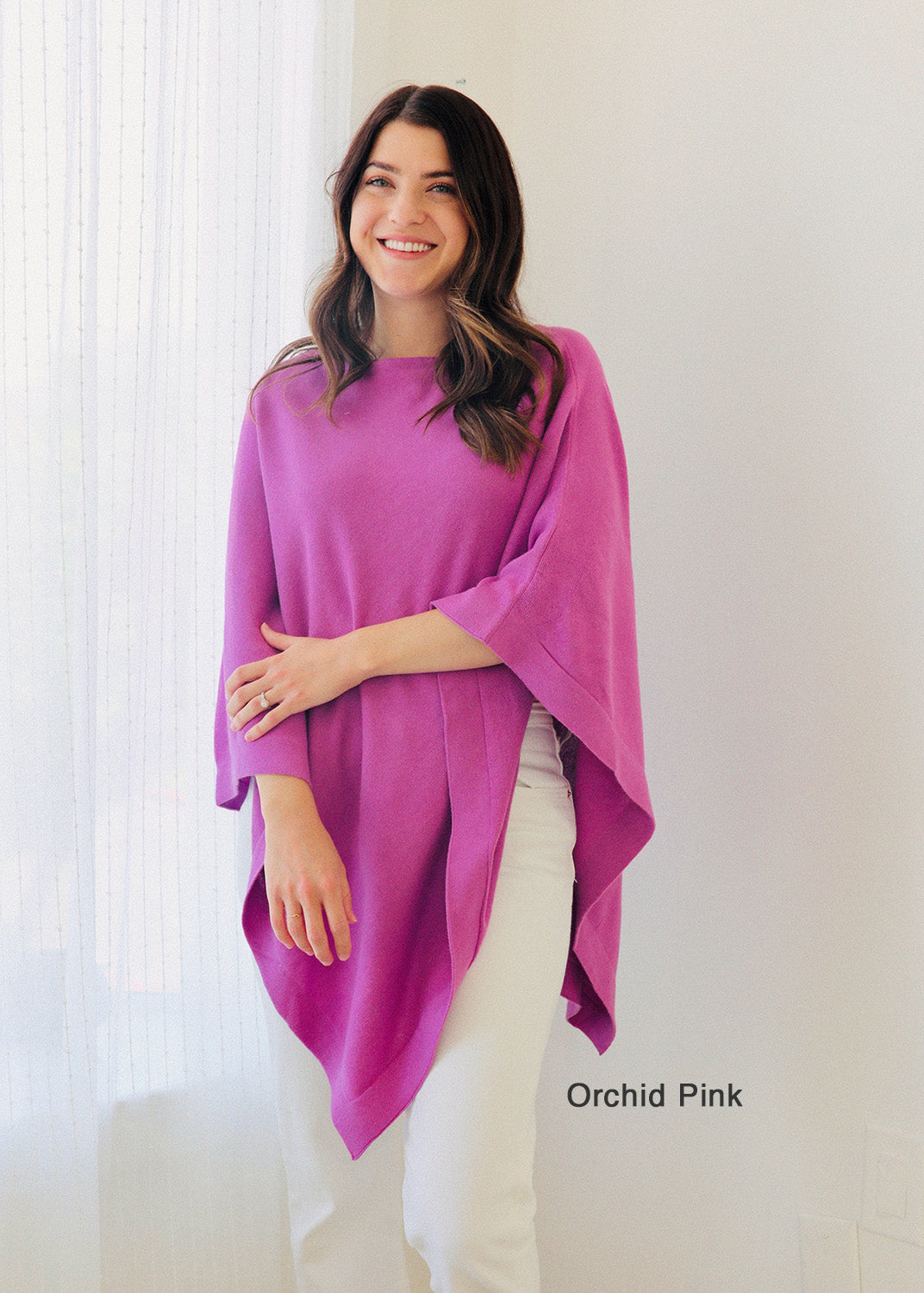 Loving Thread Organic Cotton Knit Poncho Wrap by Viverano