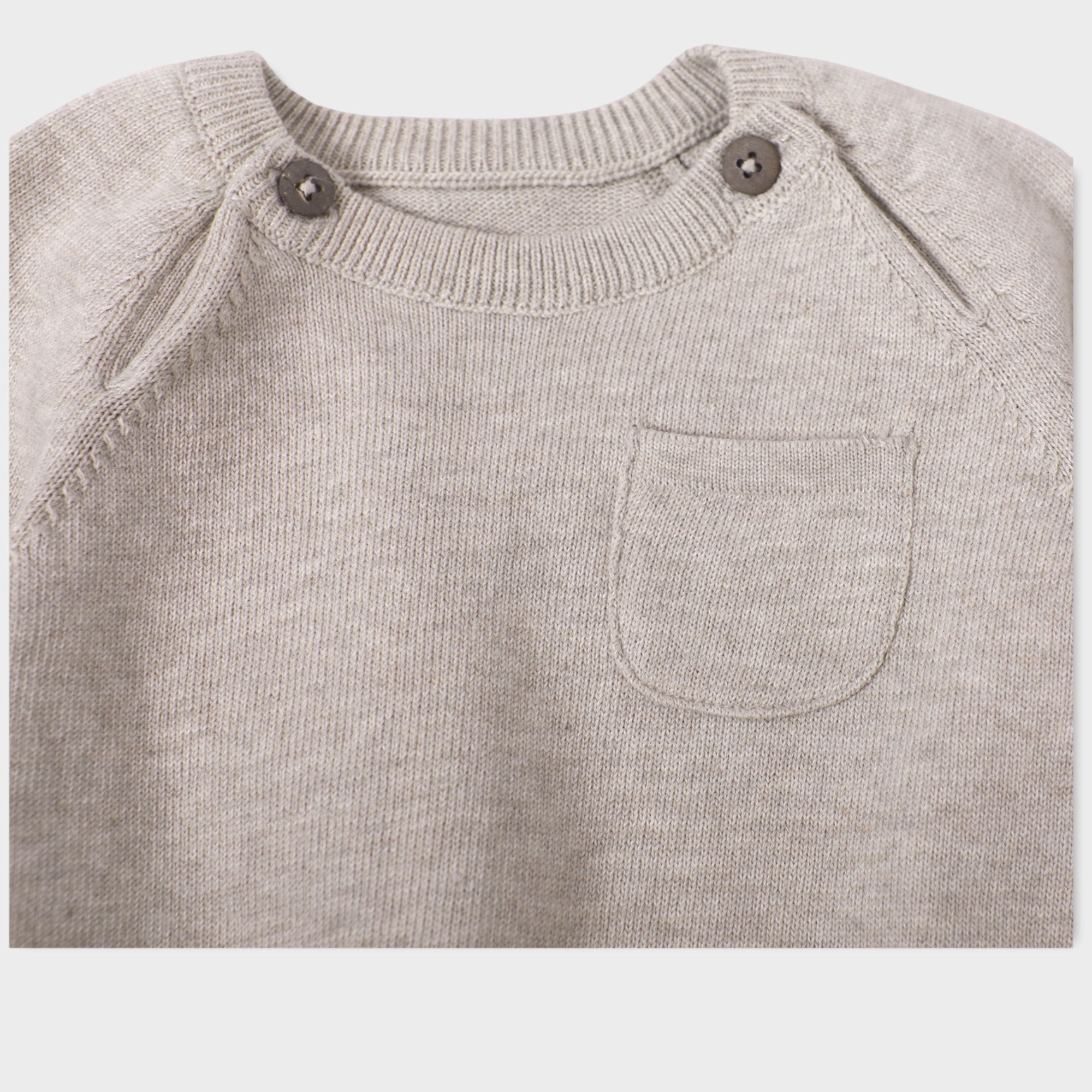 Milan Earthy Baby Raglan Pullover Top Sweater Knit (Organic Cotton) Viverano Organic Baby