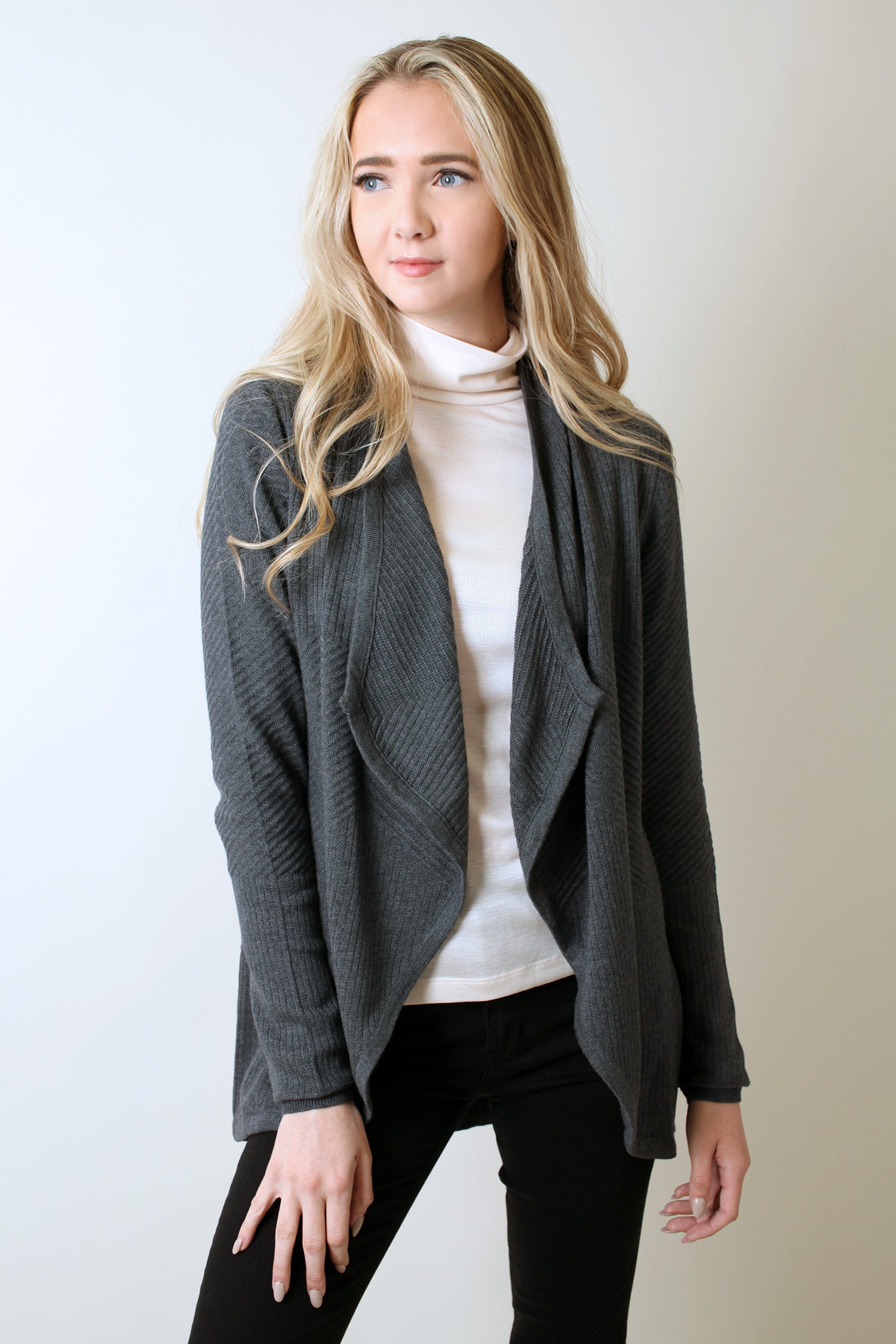 Eco-Chic Organic Waterfall Cardigan Sweater 