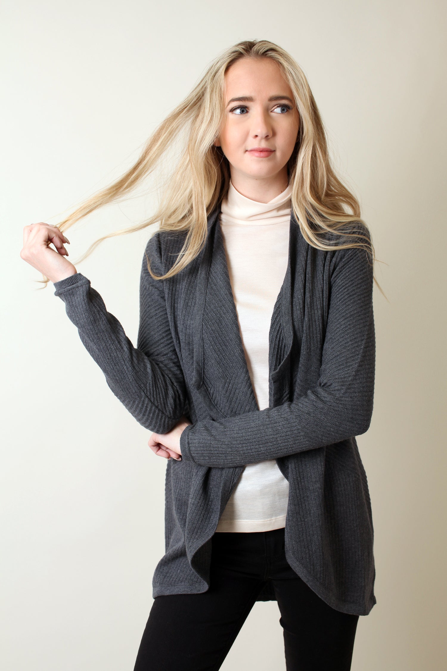 Eco-Chic Organic Waterfall Cardigan Sweater 